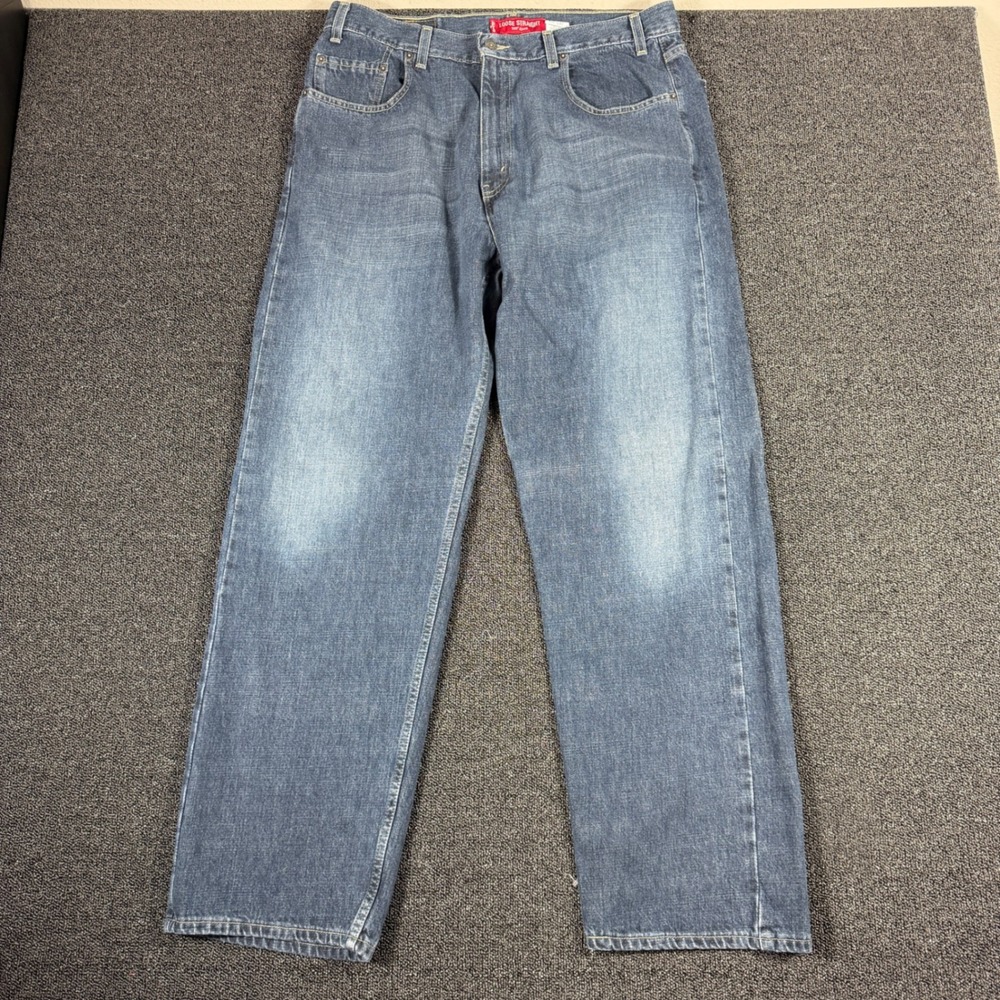 Vintage Levis 569 Loose Straight Denim Jean 36x32 Medium Wash Y2K Baggy Wide Leg